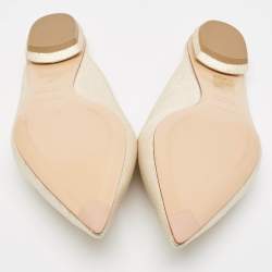 Nicholas Kirkwood Gold Lurex Fabric Beya Flat Mules Size 39