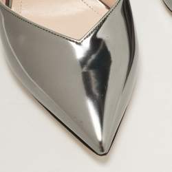 Pre Owned Nicholas Kirkwood Metallic Patent Leather Pearl Slingback Sandals Size 39