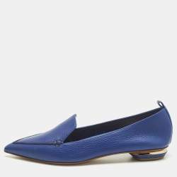 مملوكة مسبقًا Nicholas Kirkwood Beya Size 40.5 Blue Leather Loafers