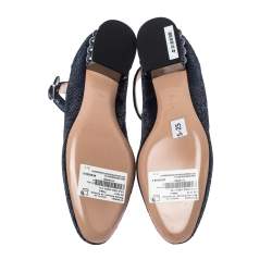 Pre Owned Nicholas Kirkwood Blue Sequins Lola Pearl Embellished Ankle Strap Sandals Size 40