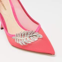 Pre Owned Nicholas Kirkwood Pink Mesh And Suede Monstera Pumps Size 38.5