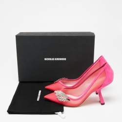 Pre Owned Nicholas Kirkwood Pink Mesh And Suede Monstera Pumps Size 38.5