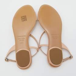 Pre Owned Nicholas Kirkwood Beige Leather Slingback Sandals Size 36.5