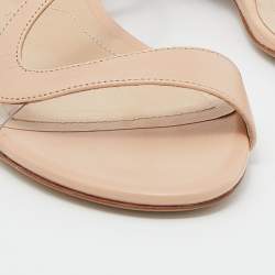 Pre Owned Nicholas Kirkwood Beige Leather Slingback Sandals Size 36.5