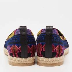 Nicholas Kirkwood Multicolor Embroidered Fabric Mexican Pointed Toe Espadrille Flats Size 38 