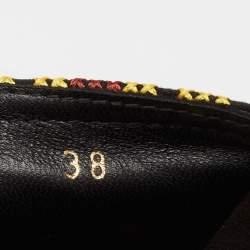 Nicholas Kirkwood Multicolor Embroidered Fabric Mexican Pointed Toe Espadrille Flats Size 38 
