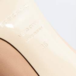 Pre Owned Nicholas Kirkwood Beige Leather Pearl Embellished Pointed Toe Pumps Size 36