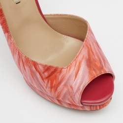 Nicholas Kirkwood Multicolor Satin Peep Toe D'orsay Platform Pumps Size 39