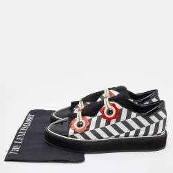 Nicholas Kirkwood Multicolor Patent Leather, Fur and Fabric Slip On Sneakers Size 40