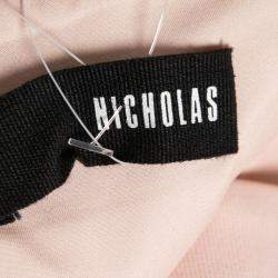 Nicholas Blush Pink Cut Out Detail Bandage Wrap Bodycon Dress M