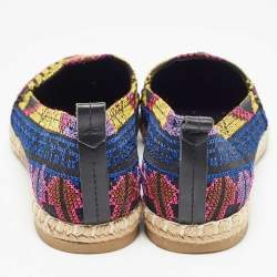 Nicholas Kirkwood Multicolor Canvas Embroidered Mexican Pointed Toe Espadrilles Size 37