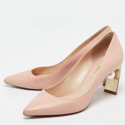 Nicholas Kirkwood Pink Leather Pointed Toe Pumps Size 36