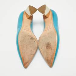 Nicholas Kirkwood Blue Leather Pointed Pumps Size 39.5