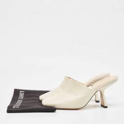 Nicholas Kirkwood Cream Leather Sandals Size 40
