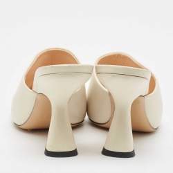 Nicholas Kirkwood Cream Leather Sandals Size 40