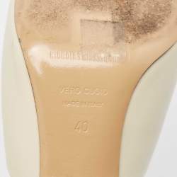 Nicholas Kirkwood Cream Leather Sandals Size 40