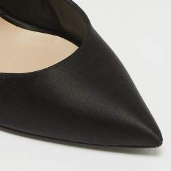 Nicholas Kirkwood Black Satin Faux Pearl Detail Pumps Size 40