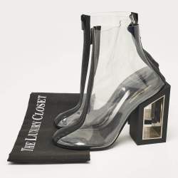 Nicholas Kirkwood Black Rubber and PVC Void Boots Size 39