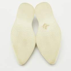 Nicholas Kirkwood Gold Metallic Lurex Fabric Alona Loafers Size 37.5