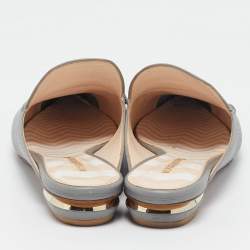 Nicholas Kirkwood Grey Leather Beya Mules Size 40