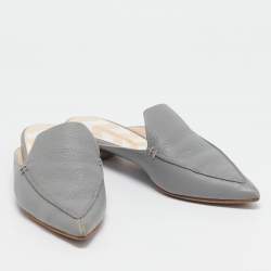 Nicholas Kirkwood Grey Leather Beya Mules Size 40