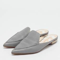 Nicholas Kirkwood Grey Leather Beya Mules Size 40