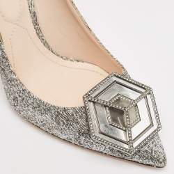 Nicholas Kirkwood Grey Tweed Hexagon Pointed Toe Pumps Size 38