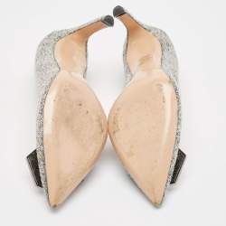 Nicholas Kirkwood Grey Tweed Hexagon Pointed Toe Pumps Size 38