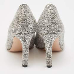 Nicholas Kirkwood Grey Tweed Hexagon Pointed Toe Pumps Size 38