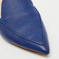 Nicholas Kirkwood Blue Leather Beya Pointed Toe Mules Size 40