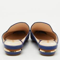Nicholas Kirkwood Blue Leather Beya Pointed Toe Mules Size 40