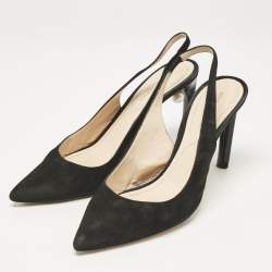 Pre Owned Nicholas Kirkwood Black Suede Mia Slingback Pumps Size 39