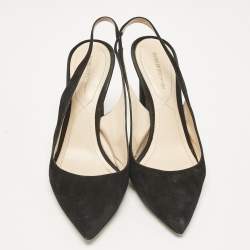 Pre Owned Nicholas Kirkwood Black Suede Mia Slingback Pumps Size 39