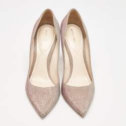 Nicholas Kirkwood Gold Rose Lurex Fabric Pearl Embellished Pumps Size 41