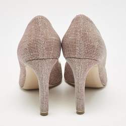Nicholas Kirkwood Gold Rose Lurex Fabric Pearl Embellished Pumps Size 41