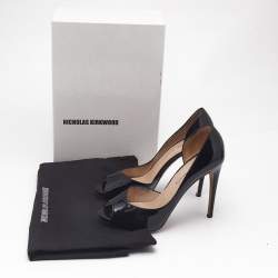 Nicholas Kirkwood Black Patent Leather D'orsay Pumps Size 39