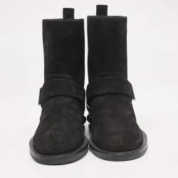 Nicholas Kirkwood Black Suede Casati Pearl Ankle Length Boots Size 37