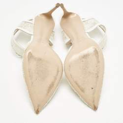 Nicholas Kirkwood White Lace and Leather Leda Pumps Size 39.5