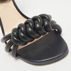 Nicholas Kirkwood Black Leather Lexi Sandals Size 38.5
