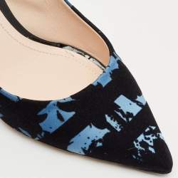 Nicholas Kirkwood Black/Blue Velvet Pearl Embellished Pumps Size 38.5