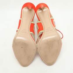 Nicholas Kirkwood Multicolor Patent Leather and Suede Ankle Strap Sandals Size 38.5