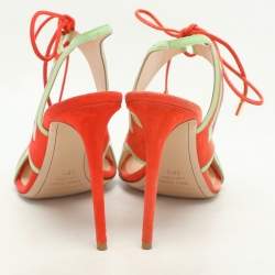 Nicholas Kirkwood Multicolor Patent Leather and Suede Ankle Strap Sandals Size 38.5