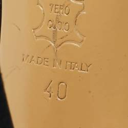 Pre Owned Nicholas Kirkwood Black/Blue Suede And Fabric Criss Cross Platform Booties Size 40