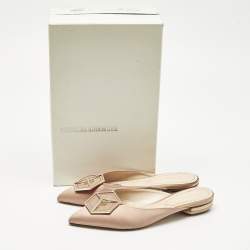 Pre Owned Nicholas Kirkwood Beige Satin Eden Mules Size 39