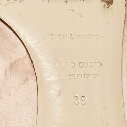 Pre Owned Nicholas Kirkwood Beige Satin Eden Mules Size 39