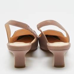 Pre Owned Nicholas Kirkwood Beige Leather Beya Pointed Toe Slingback Pumps Size 36