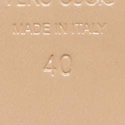 Pre Owned Nicholas Kirkwood Black Leather and Suede Slingback Flats Size 40