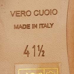 Pre Owned Nicholas Kirkwood White Leather Beya Pointed Toe Flat Mules Size 41.5