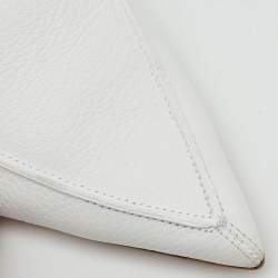 Pre Owned Nicholas Kirkwood White Leather Beya Pointed Toe Flat Mules Size 41.5