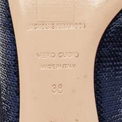 Pre Owned Nicholas Kirkwood Beya Size 38 Blue Sequins Mules